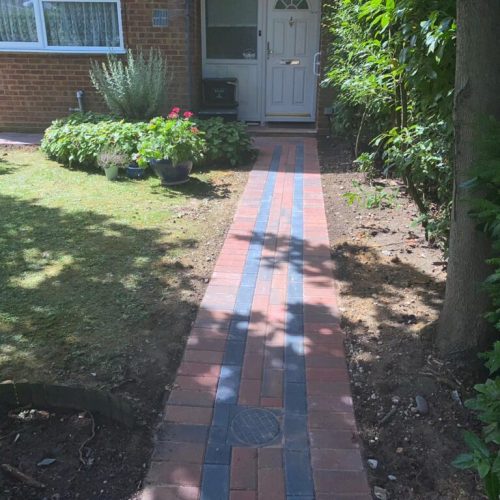 block paving pathway