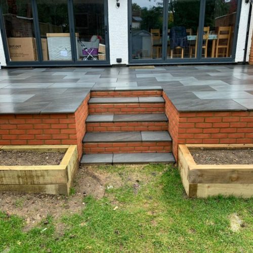 new raised patio