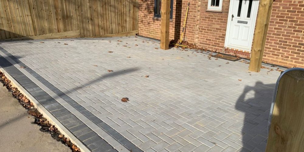 new block paving driveway installation