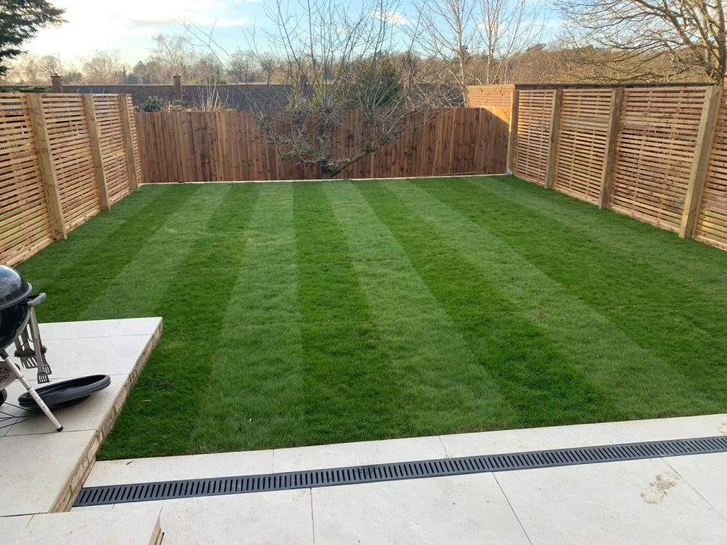 patio and turf laid hertfordshire landscaping st albans