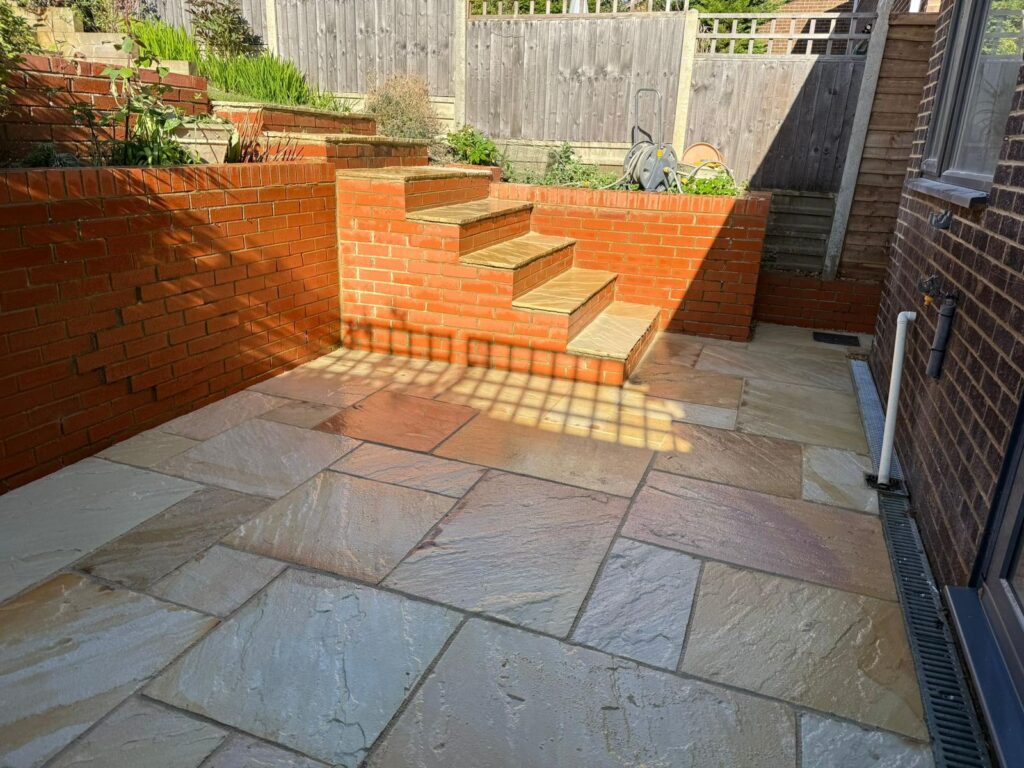 Indian Sandstone patio Harpenden Indian Sandstone patio Harpenden